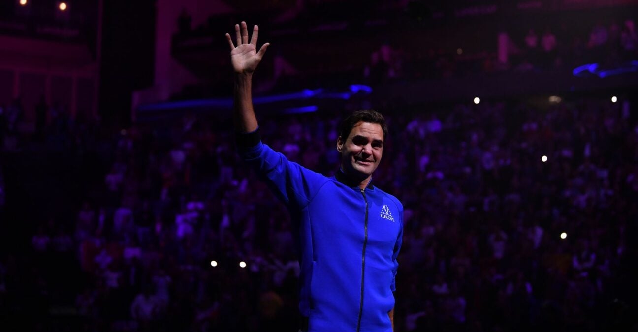 Roger Federer at the 2022 Laver Cup