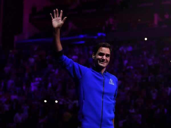 Roger Federer at the 2022 Laver Cup