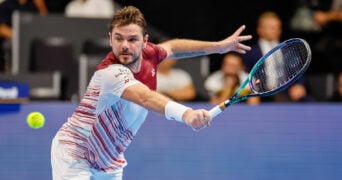 Stan Wawrinka at the Swiss Indoors in Basel in October 2022