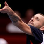 Dan Evans at the 2022 Swiss Indoors in Basel