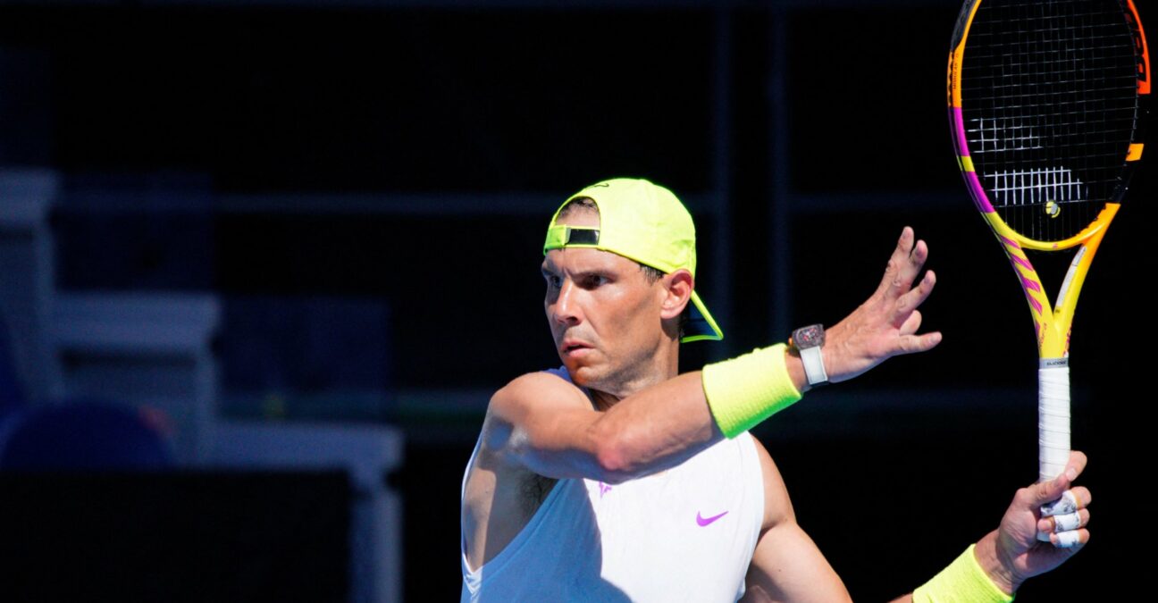 Rafael Nadal AO practice 2023