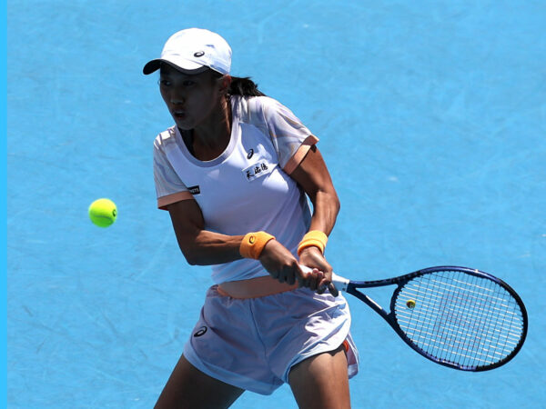 China's Zhang Shuai in action during her third round match at the 2023 Australian Open
