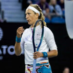 Victoria Azarenka against Lin Zhu at the 2023 Australian Open