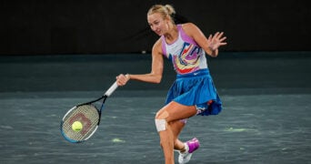 Anastasia Potapova during the 2023 WTA Linz Tournament