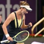 Barbora Krejcikova fist pump