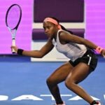 Coco Gauff sliced forehand