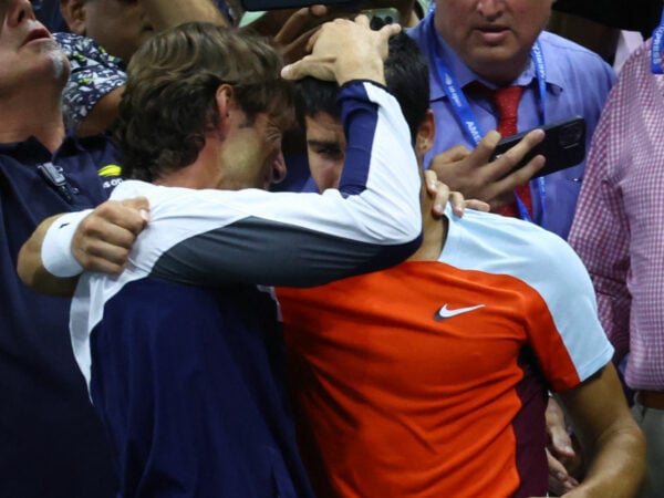 Juan Carlos Ferrero and Carlos Alcaraz at the 2022 US Open