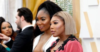 Venus Williame and Serena Williams at the 94th Annual Academy Awards in Los Angeles in March 2022