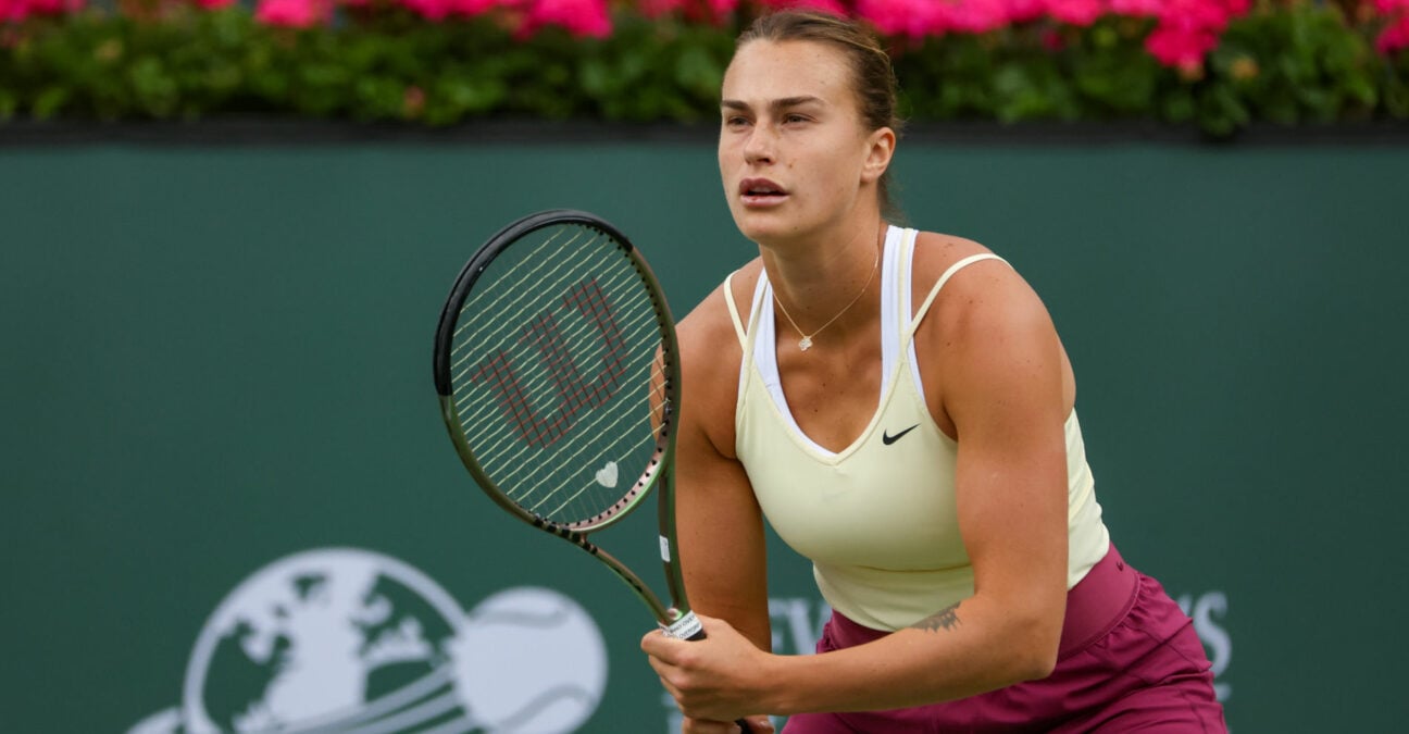Aryna Sabalenka during the BNP Paribas Open on March 14, 2023