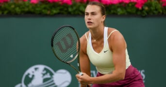 Aryna Sabalenka during the BNP Paribas Open on March 14, 2023