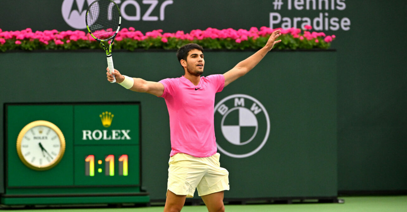 Carlos Alcaraz at the 2023 BNP Paribas Open in Indian Wells