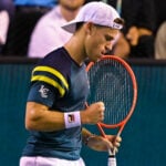 Diego Schwartzman (ARG) at the 2022 Rolex Paris Masters