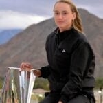 Elena Rybakina Indian Wells trophy