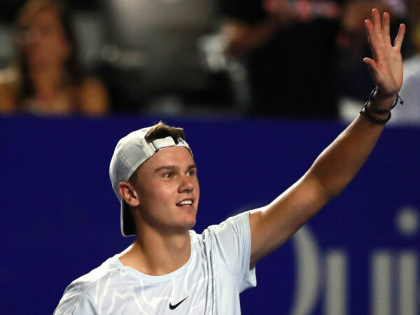 Denmark's Holger Rune after winning his quarter final match against Italy's Matteo Berrettini by walkover at the ATP Mexican Open