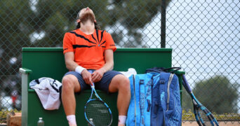 Lucas Pouille at the 2021 Monte Carlo Masters