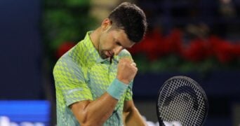 Novak Djokovic at the Dubai Open
