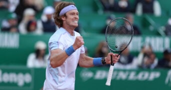 Andrey Rublev at the 2023 ATP Monte Carlo Masters