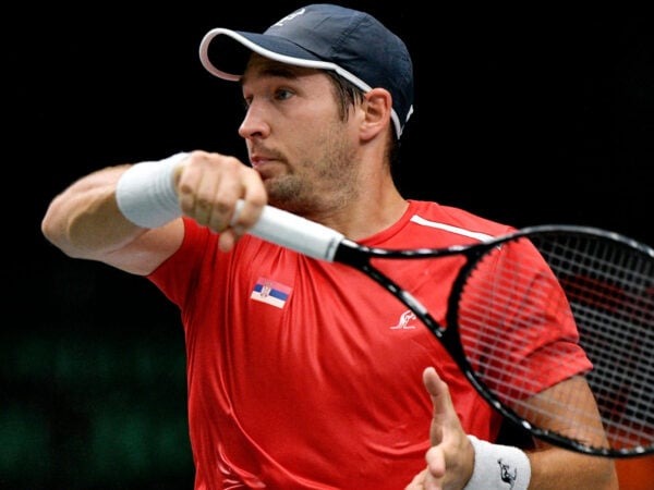 Dusan Lajovic at the 2022 Davis Cup