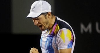 Dusan Lajovic at the 2023 Rio Open