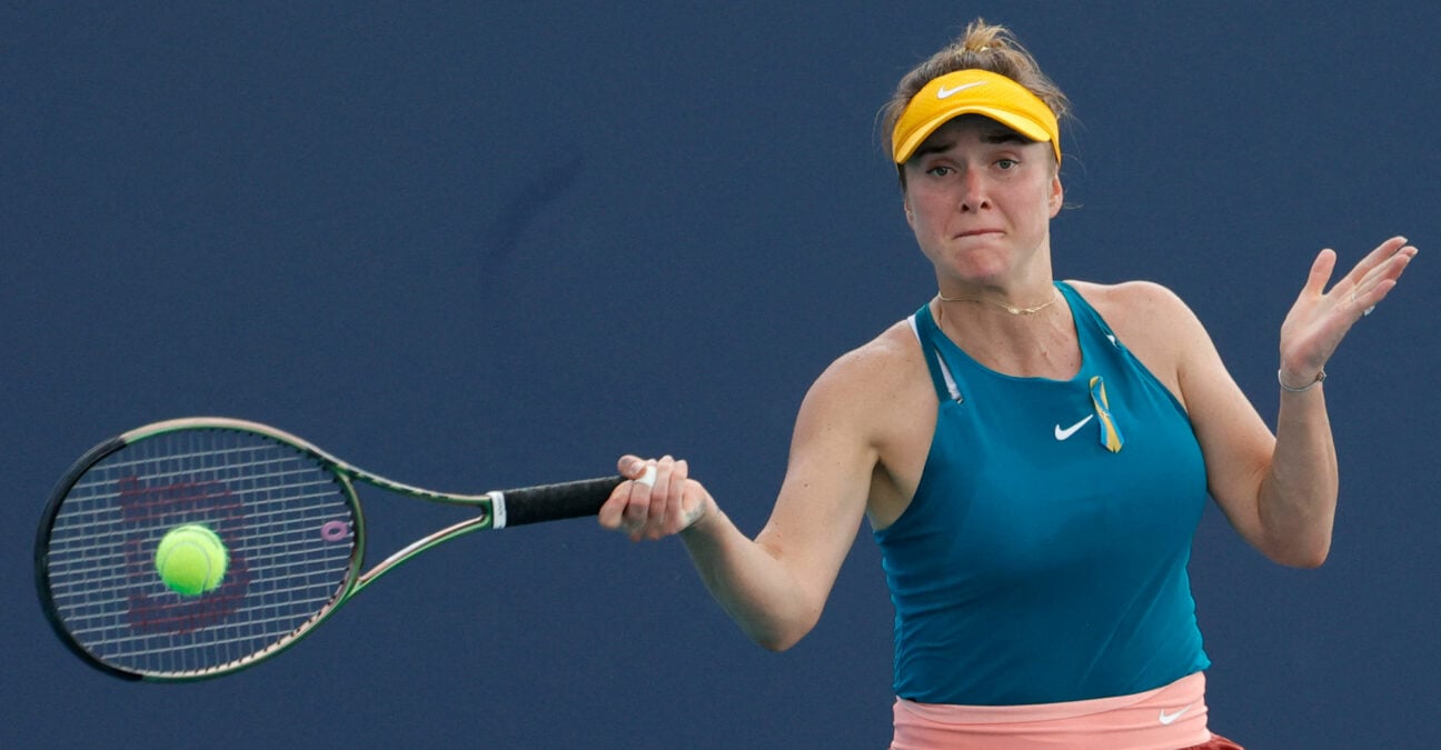 Elina Svitolina at the 2022 Miami Open at Hard Rock Stadium