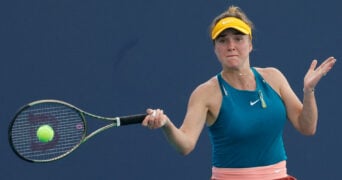 Elina Svitolina at the 2022 Miami Open at Hard Rock Stadium