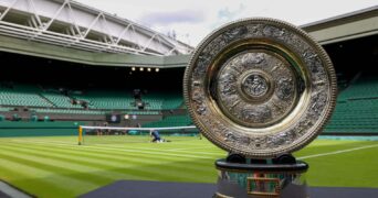Wimbledon Centre Court and trophy