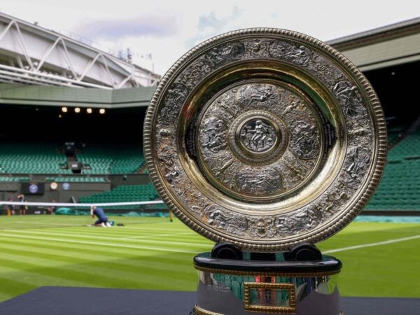 Wimbledon Centre Court and trophy