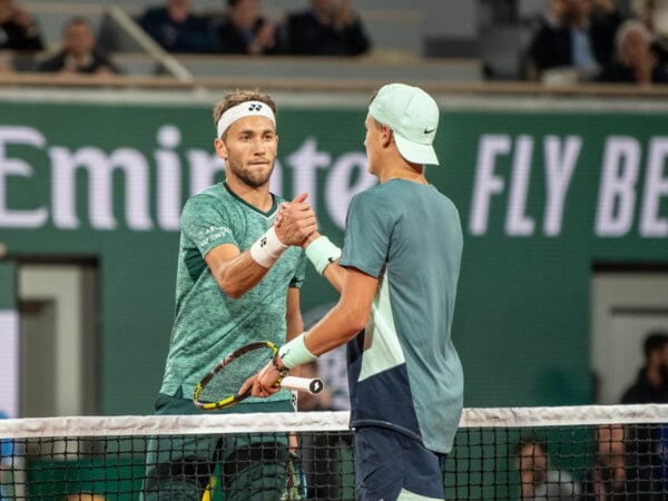 Casper Ruud and Holger Rune at Roland Garros 2022