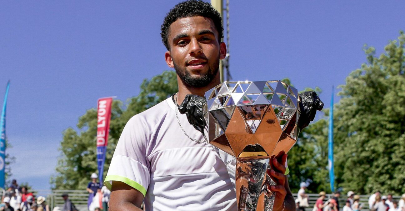 Arthur Fils with the Lyon Open trophy