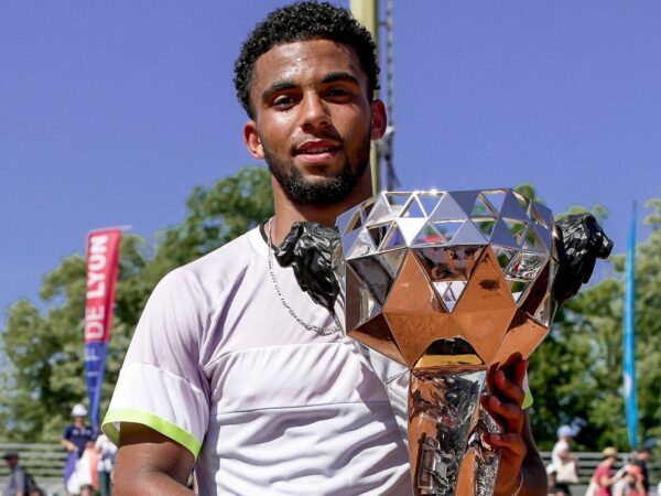 Arthur Fils with the Lyon Open trophy