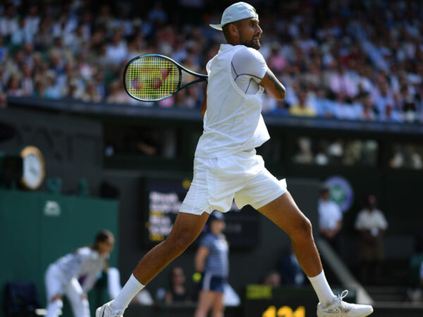 Nick Kyrgios at the 2022 Wimbledon Championships