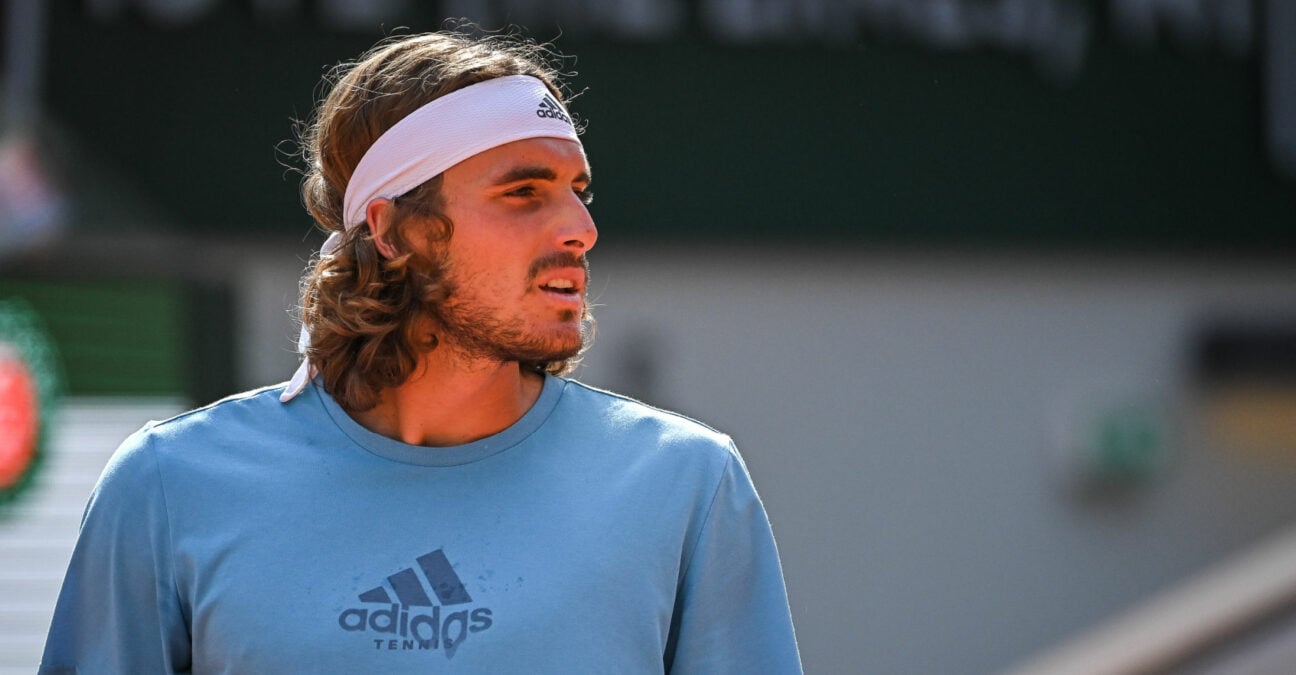 Stefanos Tsitsipas (Greece) during a training session of Roland-Garros 2022