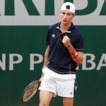 Ugo Humbert (FRA) playing at Internationaux de France - Roland-Garros 2022