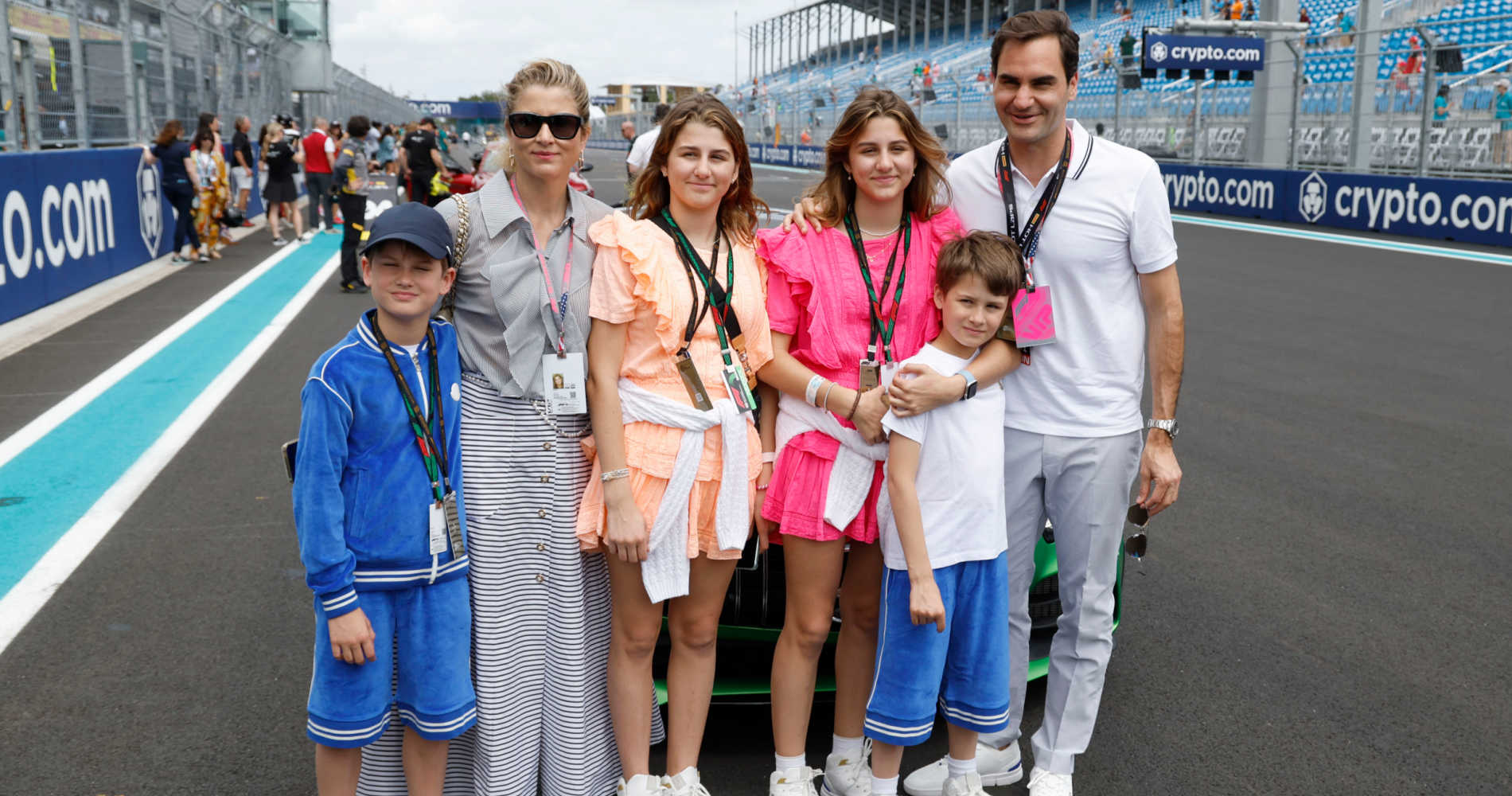 Roger Federer and his family, Miami 2023