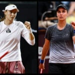 Elena Rybakina and Anhelina Kalinina at the 2023 Italian Open in Rome