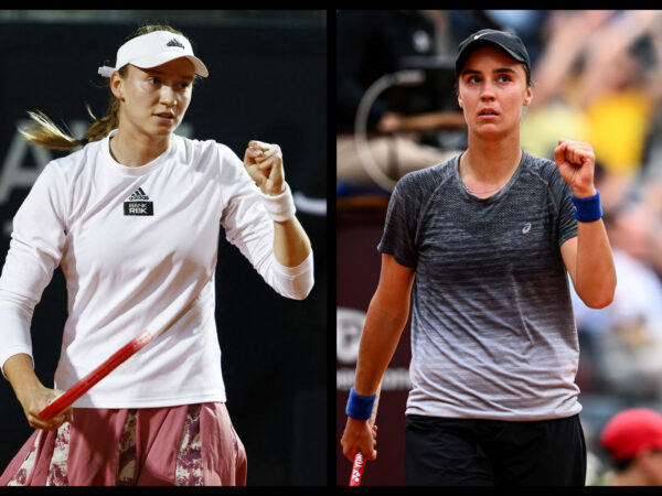 Elena Rybakina and Anhelina Kalinina at the 2023 Italian Open in Rome