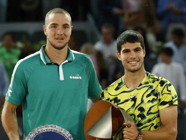 Jan-Lennard Struff and Carlos Alcaraz, Madrid 2023