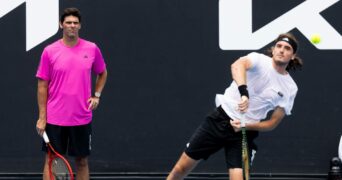 Stefanos Tsitsipas and Mark Philippoussis