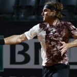 Greece's Stefanos Tsitsipas in action during the 2023 Italian Open