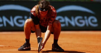 Stefanos Tsitsipas at the 2023 French Open