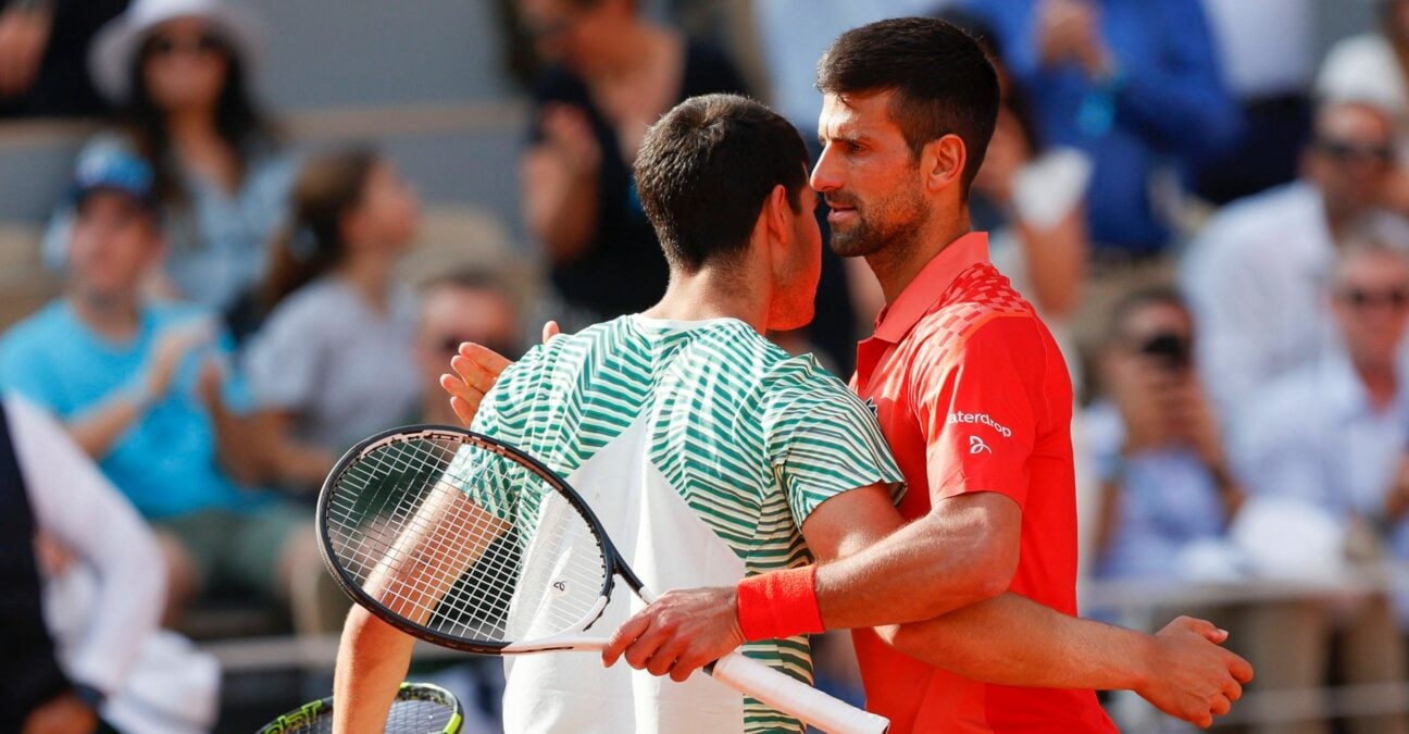 Carlos Alcaraz and Novak Djokovic