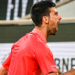 Novak Djokovic during his second round match at Roland-Garros