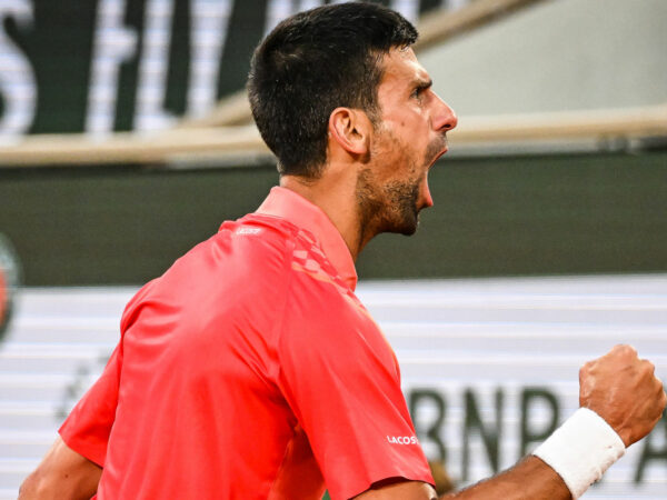 Novak Djokovic during his second round match at Roland-Garros