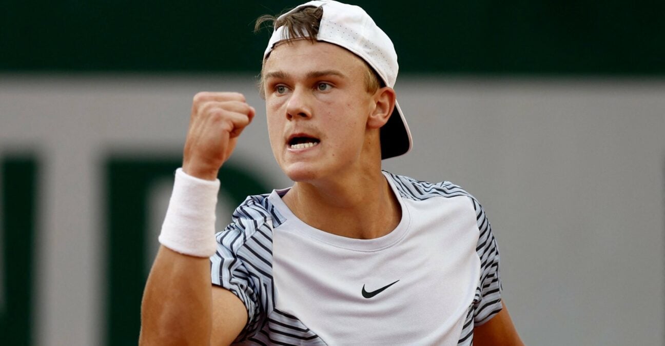 Holger Rune during his fourth round match at the 2023 Roland-Garros