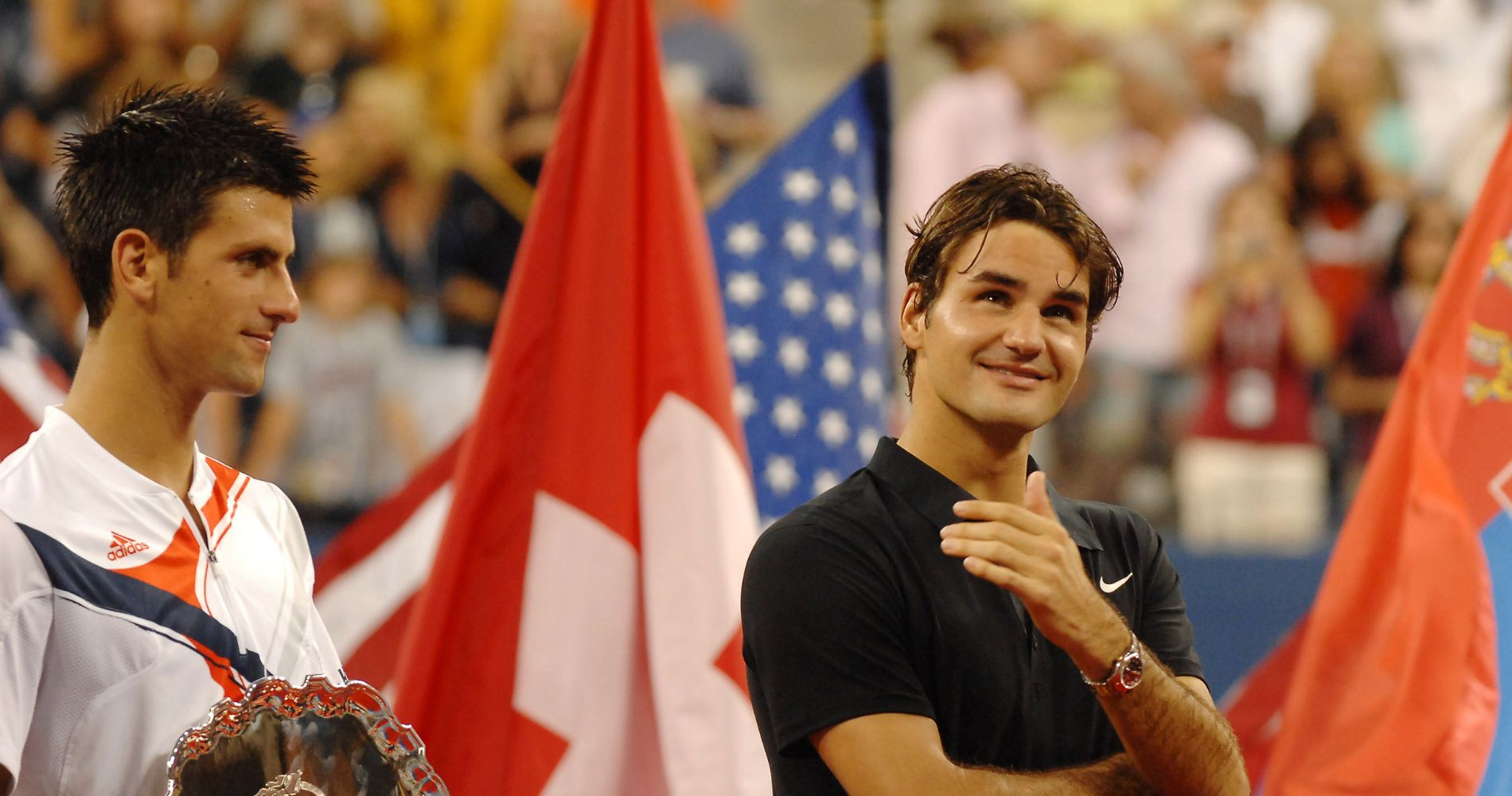 Novak Djokovic and Roger Federer - US Open 2007
