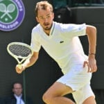 Daniil Medvedev during his second round match at Wimbledon