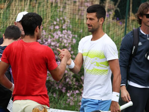 Carlos Alcaraz and Novak Djokovic (Action Plus/Panoramic)