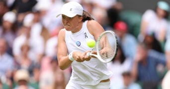 Iga Swiatek during her second round match at Wimbledon in 2023