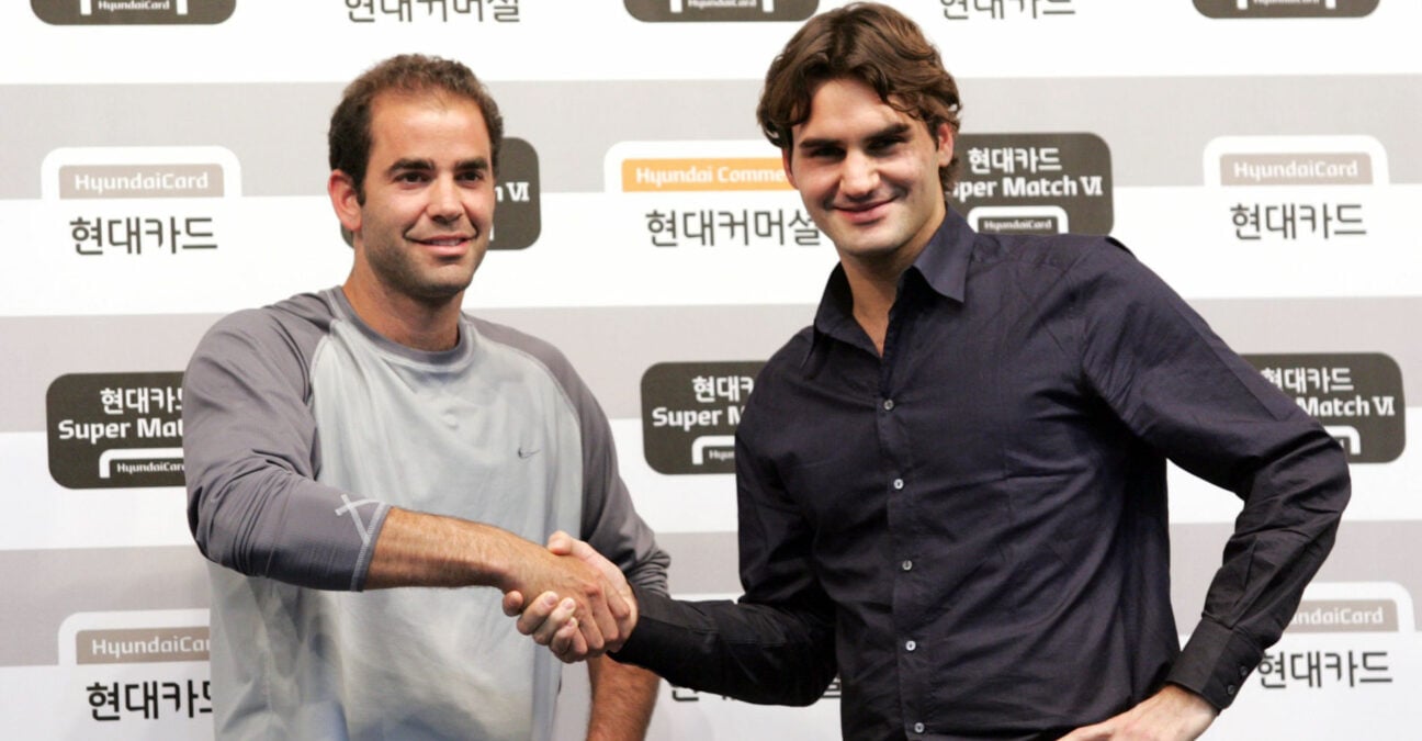 Pete Sampras and Roger Federer in 2007