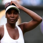 Venus Williams during her first round match at Wimbledon in 2023